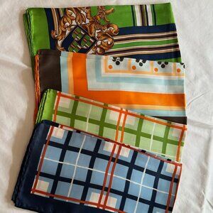 NWT Lot of Four Italian Silk Scarves